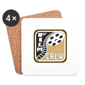 FILM REEL CINEMA ÉQUIPE DE TOURNAGE - Dessous de verre (lot de 4) - blanc - Devant