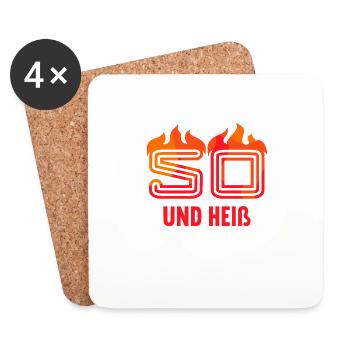 50 Jahre und heiß 50. Geburtstag - Untersetzer (4er-Set) - Weiß - Vorne