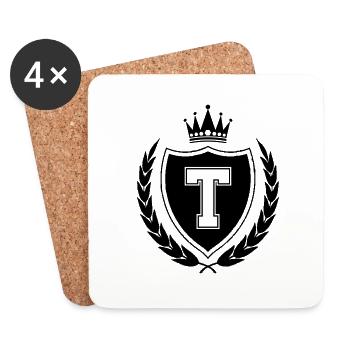 wappen T Krone - Untersetzer (4er-Set) - Weiß - Vorne