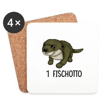 1 Fischotto Tasse Best Of Kleinanzeigen - Untersetzer (4er-Set) - Weiß - Vorne