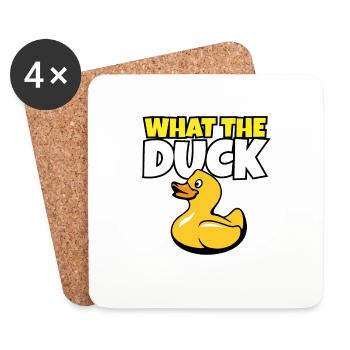 Rubber Ducky I Duck Duckies Bath Toy What The Duck - Coasters (set of 4) - white - Front