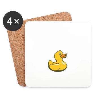 Rubber Duck Bath Toy I Rubber Ducky Is My Spirit - Untersetzer (4er-Set) - Weiß - Vorne