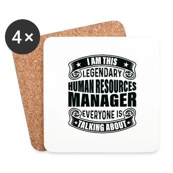 Legendary HR Manager On Everyone's Lips - Coasters (set of 4) - white - Front