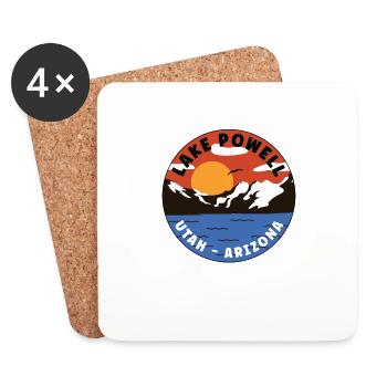 Lac Powell - Utah - Arizona - Mountain Valley - Dessous de verre (lot de 4) - blanc - Devant