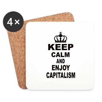 Profitez du calme et du capitalisme - Dessous de verre (lot de 4) - blanc - Devant