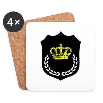 wappen krone 02 - Untersetzer (4er-Set) - Weiß - Vorne