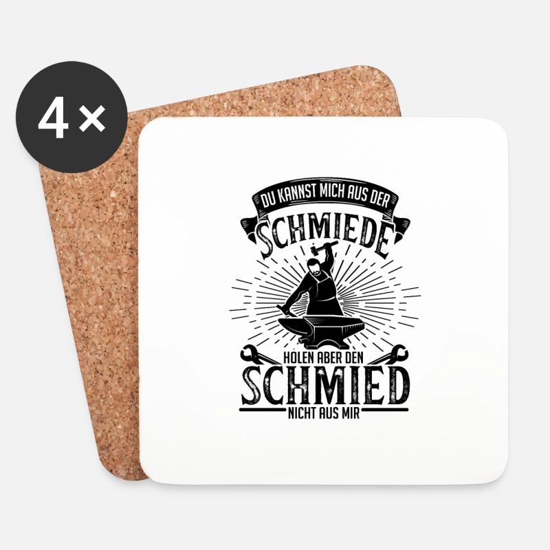 Schmied Geschenkideen - Untersetzer (4er-Set) - Weiß