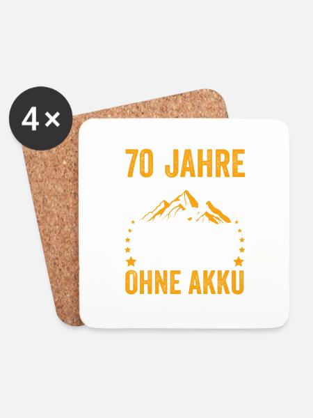 70 Geburtstag 70 Ehrentag 70 Jubiläum Radsport - Untersetzer (4er-Set) - Weiß