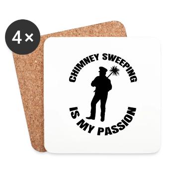 Chimney Sweep Essen Sweeper Gift Chimney Sweeper - Coasters (set of 4) - white - Front