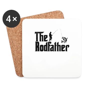 The Rodfather Fishing Rod Fisherman Fishing - Coasters (set of 4) - white - Front