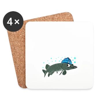Anglergeschenk zum 30 Geburtstag 30 Ehrentag - Untersetzer (4er-Set) - Weiß - Vorne