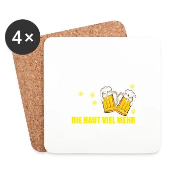 50 Geburtstag 50. Jubiläum 50 Ehrentag Bier Humor - Untersetzer (4er-Set) - Weiß - Vorne