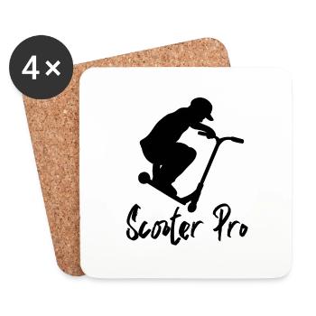 PRO SCOOTER Scooter Pro - Untersetzer (4er-Set) - Weiß - Vorne