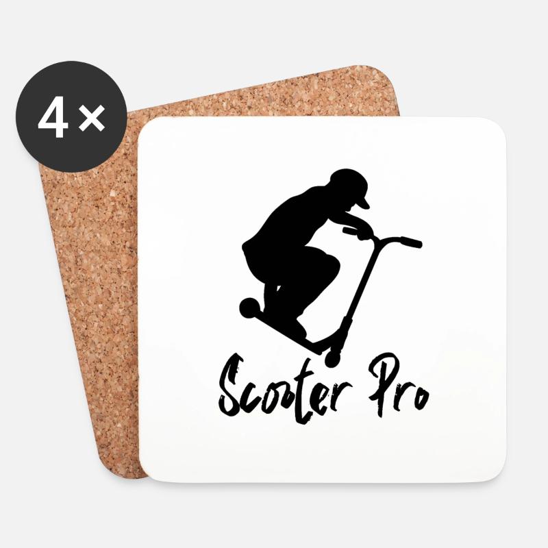 PRO SCOOTER Scooter Pro - Untersetzer (4er-Set) - Weiß