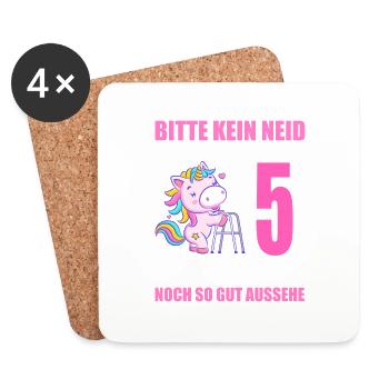 5 Jahre verheiratet lustig 5. Hochzeitstag - Untersetzer (4er-Set) - Weiß - Vorne
