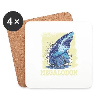 Megalodon - Coasters (set of 4) - white - Front