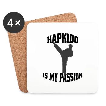 Hapkido Aikido Judo Kampfkunst Training Kampfsport - Untersetzer (4er-Set) - Weiß - Vorne