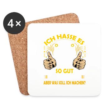 60 Geburtstag 60. Ehrentag Club der alten Säcke 60 - Untersetzer (4er-Set) - Weiß - Vorne