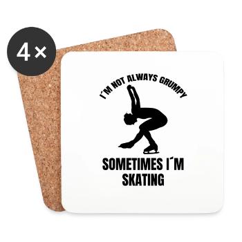 Patinage sur glace Patinage artistique Patinage artistique Patinage artistique - Dessous de verre (lot de 4) - blanc - Devant