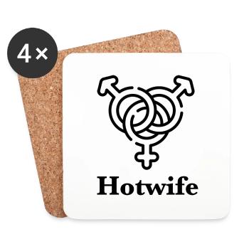 Hotwife - Untersetzer (4er-Set) - Weiß - Vorne