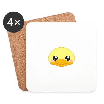 Nur ein Mädchen, das Enten liebt - Untersetzer (4er-Set) - Weiß - Vorne