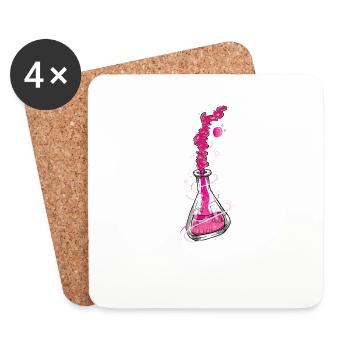 Chimie I Tube à essai Microscope de laboratoire - Dessous de verre (lot de 4) - blanc - Devant