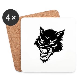 wolf - Untersetzer (4er-Set) - Weiß - Vorne