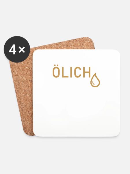 Ölich aber fröhlich Cooles Schraubershirt - Untersetzer (4er-Set) - Weiß
