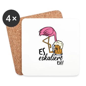 Flamingo - Untersetzer (4er-Set) - Weiß - Vorne