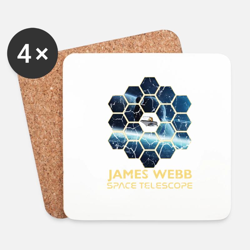 jwst James Webb Space Telescope - Untersetzer (4er-Set) - Weiß