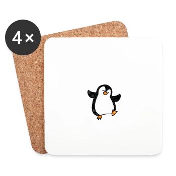 I'm Not Short I'm Penguin Size - Coasters (set of 4) - white - Front