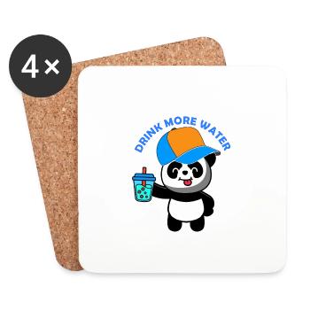 Drink more water - Coasters (set of 4) - white - Front