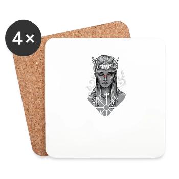Valkyrie I Valkyrie Viking Valhalla motif pour - Dessous de verre (lot de 4) - blanc - Devant