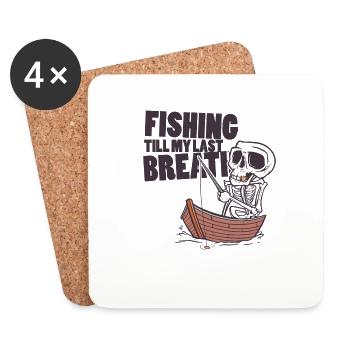 Fisch bis zum Tod - Untersetzer (4er-Set) - Weiß - Vorne