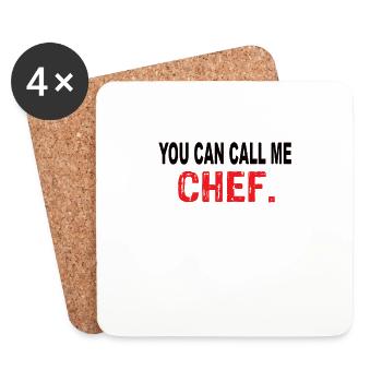 You Can Call Me Chef - Untersetzer (4er-Set) - Weiß - Vorne