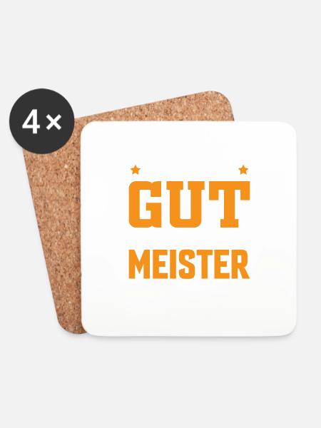 Der Meister ist da - Untersetzer (4er-Set) - Weiß
