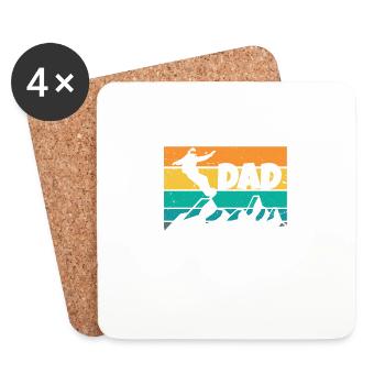 Snowboard Dad Like A Normal Dad Just Cooler Ski Sn - Untersetzer (4er-Set) - Weiß - Vorne