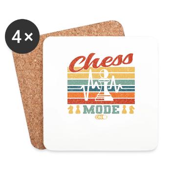 Chess Chess Chess Player Chess - Coasters (set of 4) - white - Front