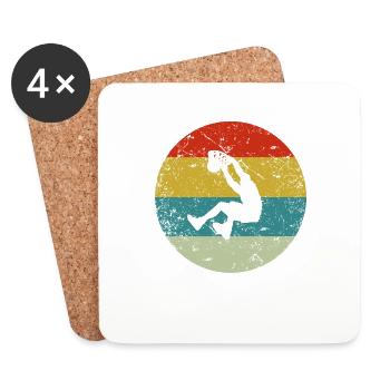 vintage basketball - Coasters (set of 4) - white - Front