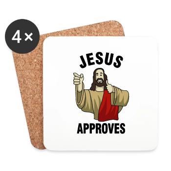 Buddy Christ - Untersetzer (4er-Set) - Weiß - Vorne