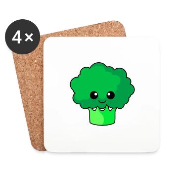 Broccoli Comic - Coasters (set of 4) - white - Front
