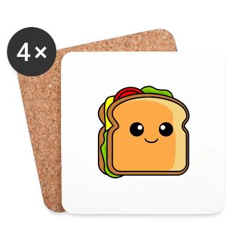 Sandwich Comic - Untersetzer (4er-Set) - Weiß - Vorne