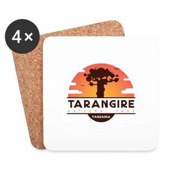 Tarangire National Park - Tanzania - Coasters (set of 4) - white - Front