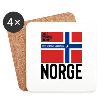 norwegen Eurovision - Untersetzer (4er-Set) - Weiß - Vorne
