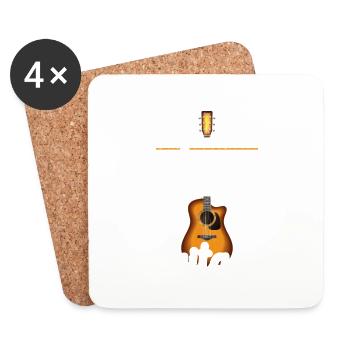 Cadeau Musique Plan De Retraite Guitariste Guitare - Dessous de verre (lot de 4) - blanc - Devant