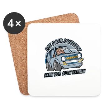 Die paar Schritte kann ich auch fahren. - Untersetzer (4er-Set) - Weiß - Vorne