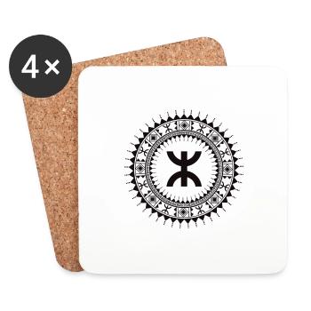 Z AMAZIGH MOTIVE KABYLES KABYLE - Untersetzer (4er-Set) - Weiß - Vorne