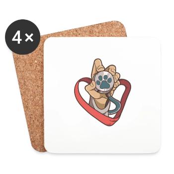 Vet Student Veterinarian Pets - Coasters (set of 4) - white - Front