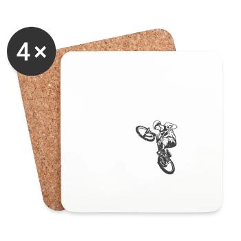 I know I ride like a girl BMX - Coasters (set of 4) - white - Front