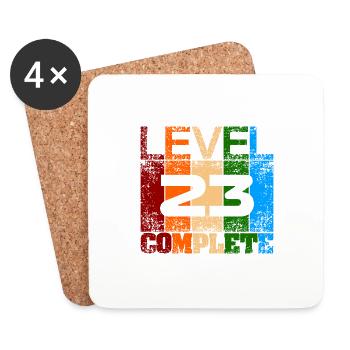 Finally I'm 23 - Coasters (set of 4) - white - Front